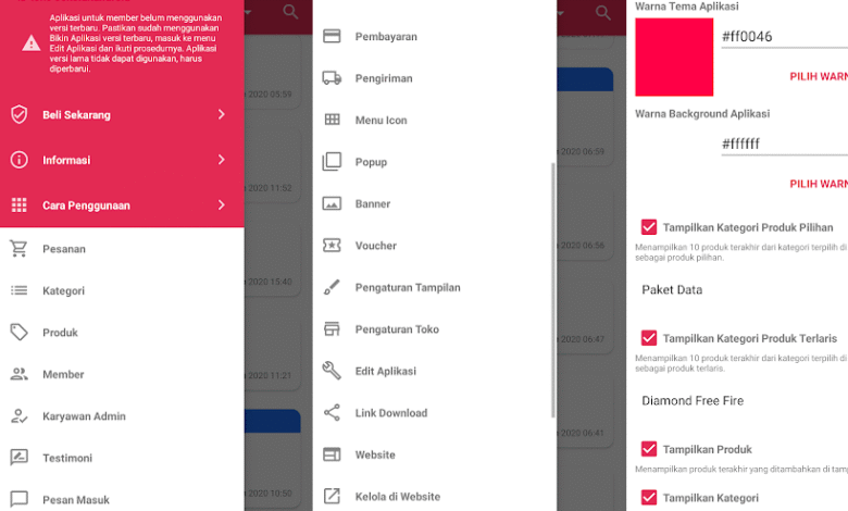 cara menggunakan bikin aplikasi online shop