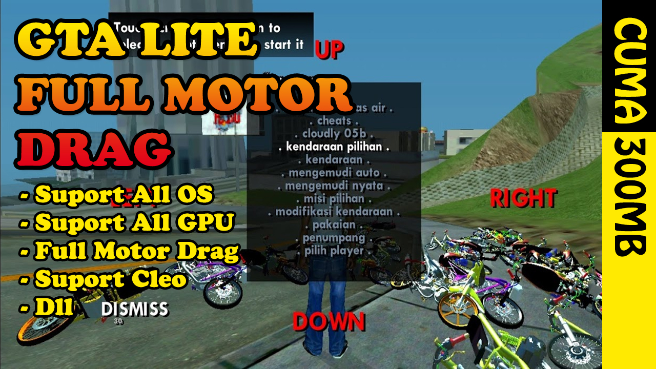 GTA Lite Full Motor Drag Cuma 300 MB All GPU Sekolah Android