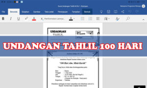 surat undangan tahlilan 100 hari